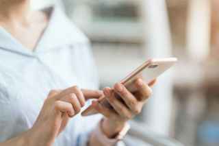 woman using mobile