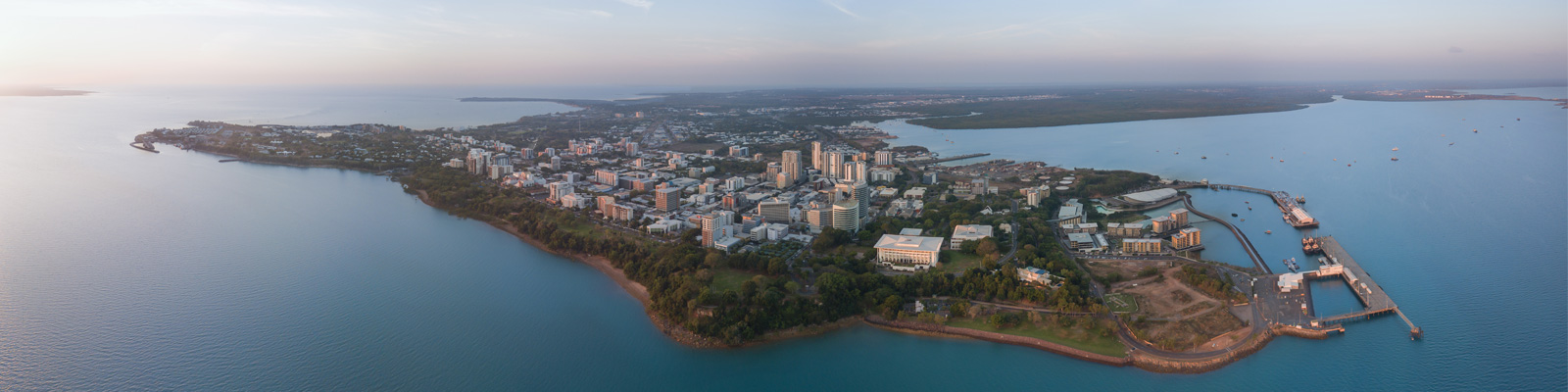 Aerial view of Darwin Waterfront in Northern Territory