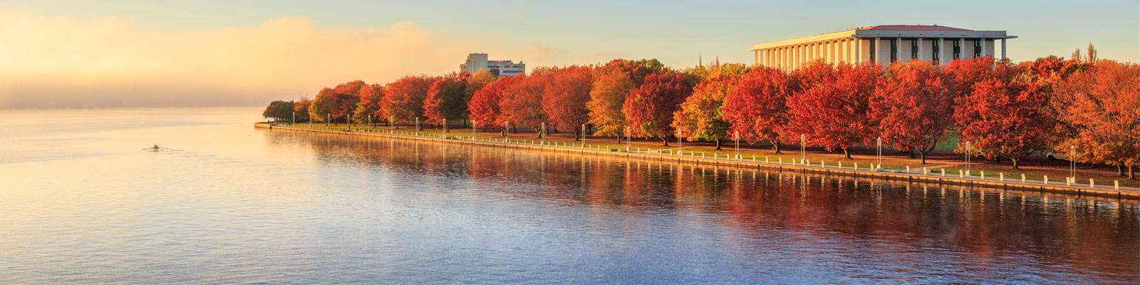 Autumn at Lake Burley Griffen in Canberra