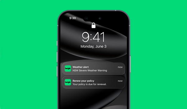 A smartphone with lock screen alerts from the Bingle App
